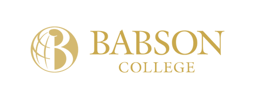 Babson College logo in black and gold